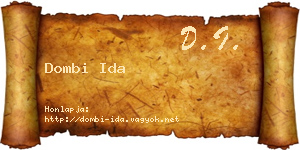 Dombi Ida névjegykártya